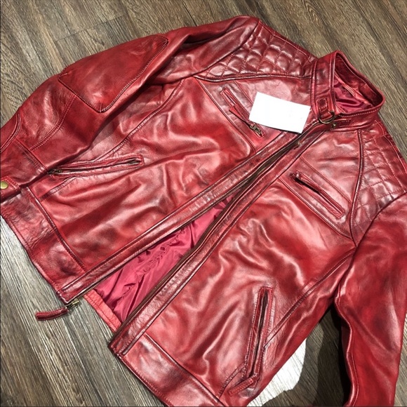 Decrum Jackets & Coats Decrum Maroon Real Leather Jacket New Poshmark
